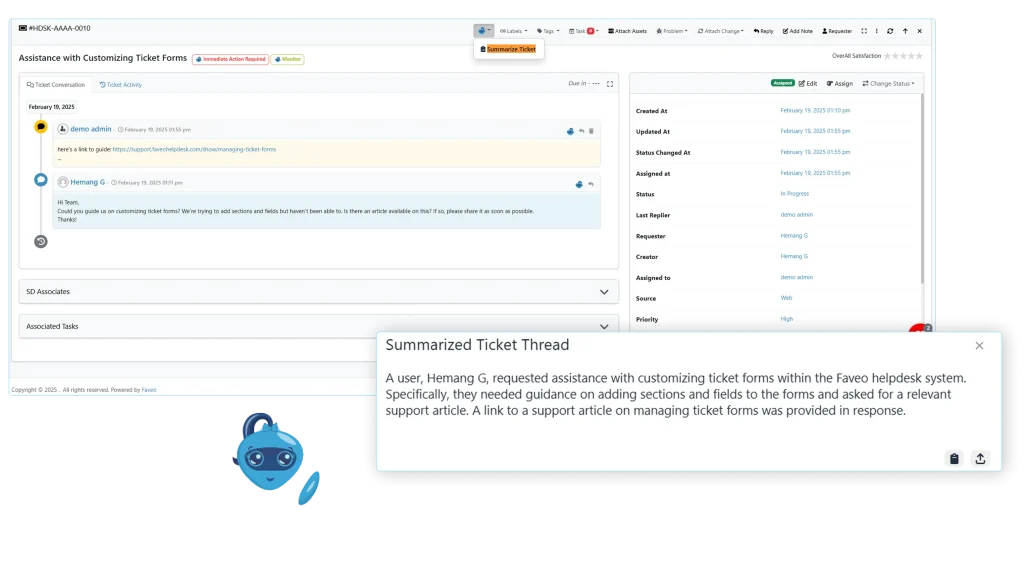 AI-Based Email and Ticket Summarization