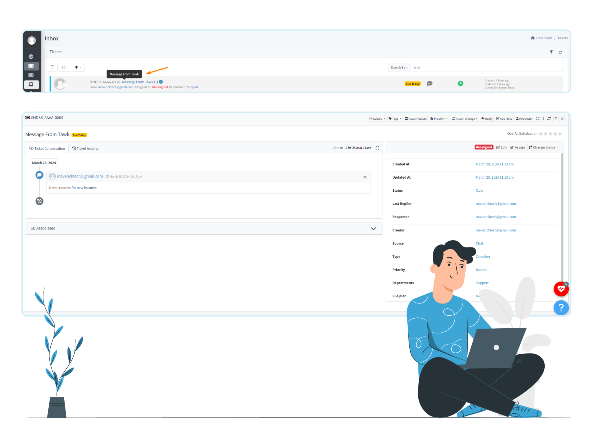 Faveo-Integrate-with-chat-03-2048×1505 Centralized chat and ticket view in Faveo for streamlined support management.
