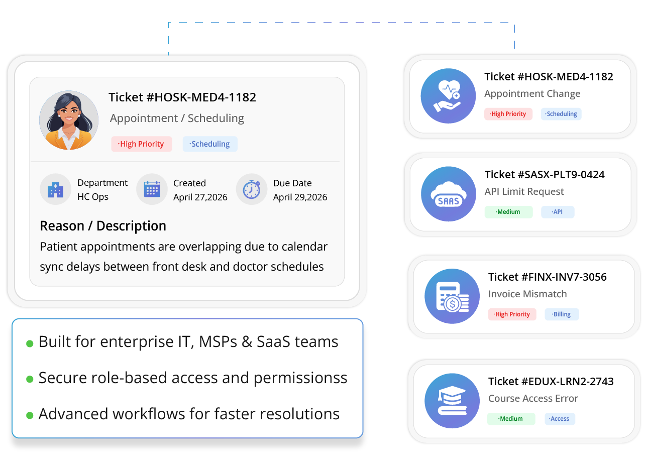 IT Ticketing System for Enterprises and Growing Teams Service Catalog